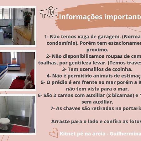 Kitnet Pe Na Areia- Guilhermina Praia Grande  Kültér fotó